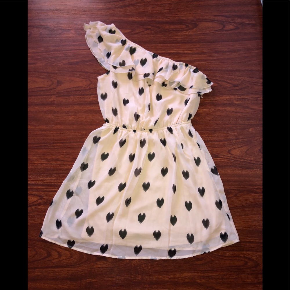 💕Adorable heart print - light blush color dress